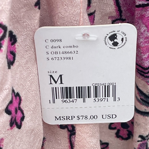 Free People Hot Tropics Floral Print halter Clinched Plunging V-Neck racer back - Picture 3 of 8